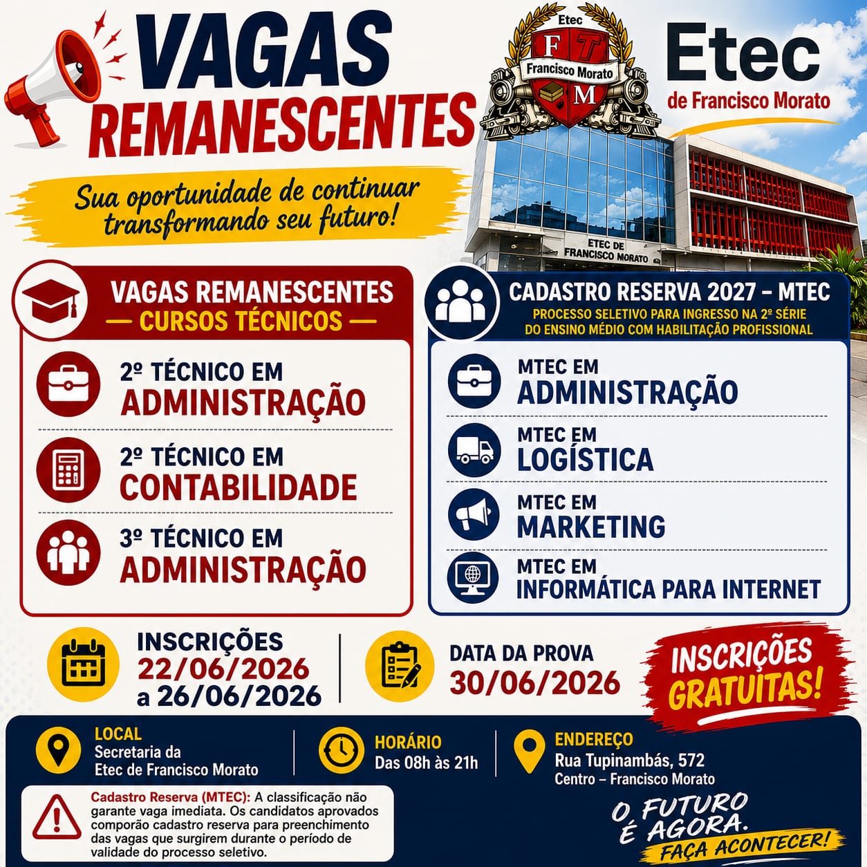 Vagas Remanescentes